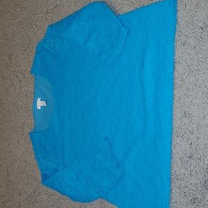 Chicos Blue Lace Blouse
